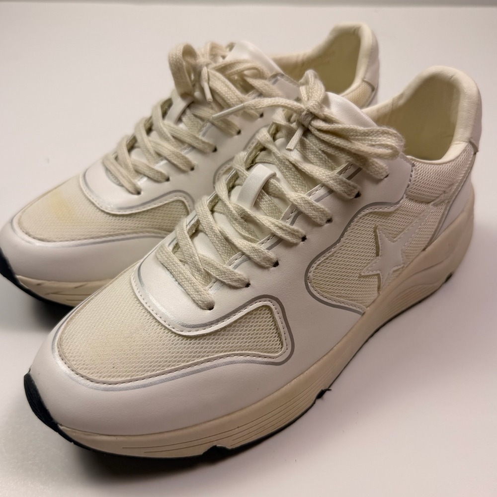 Mi.im Womens Star Neutral Lightweight Low Top Platform Sneakers Cream Off-White